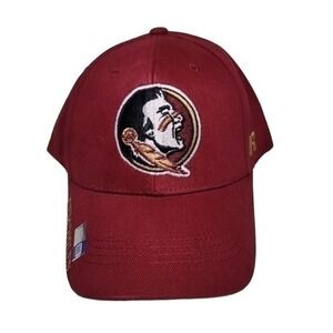 Florida State Hat Cap Seminoles NCAA Garnet Gold‎ Black Strapback Adjustable NEW